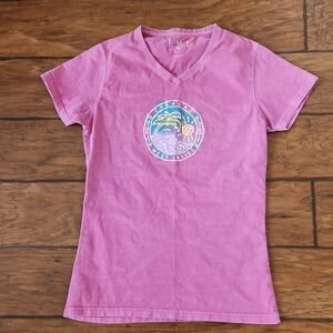 5/$15 Curacao West Indies women's XL pink t-shirt EMI sportswear 100% cotton